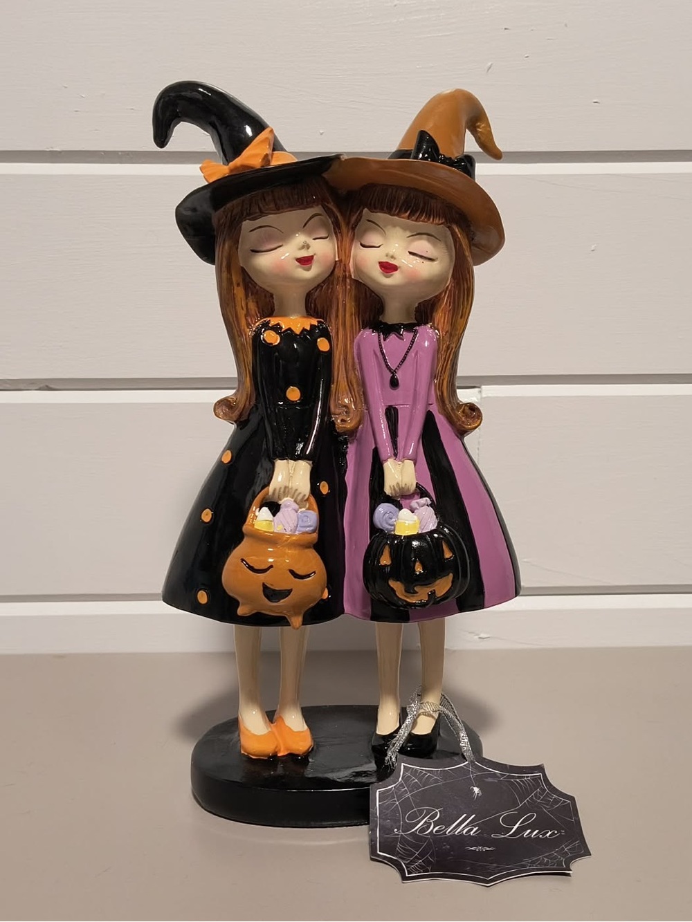 Bella Lux Halloween Witch Sisters Figurine Trick-or-Treat Decor